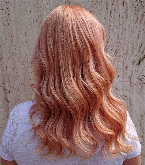 Peach Hair Colors, Hair Dye Colors, Pink Champagne Hair Color, Peachy Pink Hair, Hair Color And ...