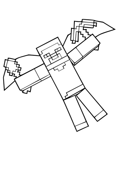 Free Printable Minecraft Wings Coloring Page, Sheet and Picture for Adults and Kids (Girls and ...