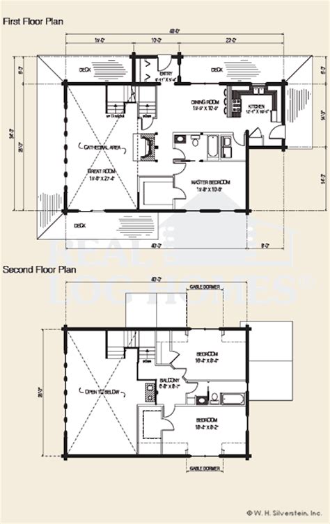 The Cascade, Log Home Floor Plans NH, Custom Log Homes | Gooch Real Log Homes