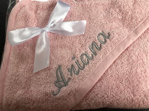 Personalised Embroidered Baby Hooded Towel - Etsy UK