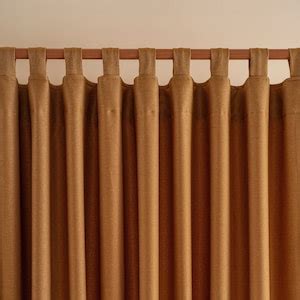 Herringbone Pattern Linen Curtains, 25 Colors, Tab Top, Back Tab, Grommet, Rod Pocket Hanging ...