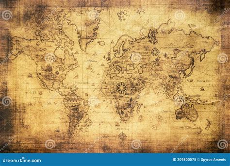 Parchment World Map Royalty-Free Stock Photo | CartoonDealer.com #4493493