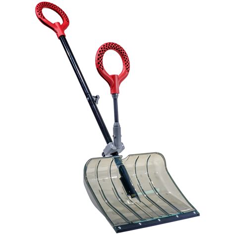 Radius 18" Polycarbonate Lightweight Snow Shovel with Anti-Strain Fore-Grip, Smoked Grey ...