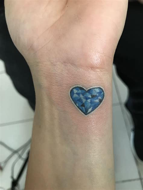 Blue heart - coração azul tattoo | Blue tattoo, Heart tattoo designs ...