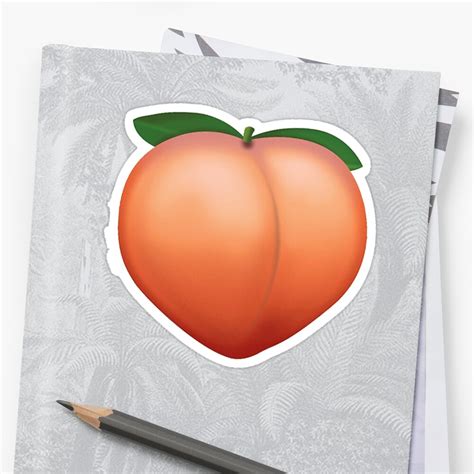 "Peach Emoji" Sticker by LadyBoner69 | Redbubble