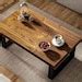 Solid Wood Coffee Table Metal Legs Coffee Table Rustic - Etsy