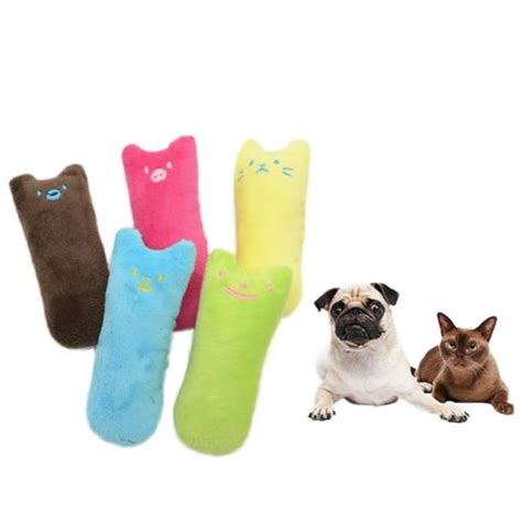 Pets Cat Plush Toys Pet Finger Chew Toy Containing Catnip Ease Mood and Release Pressure ...