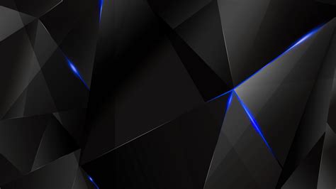 Wallpapers - Blue Abstract Polygons (Black BG) by kaminohunter on ...