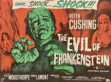 Movie poster | Hammer horror films, Horror movie art, Frankenstein