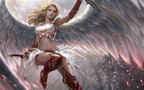 realistic, Wings, Blonde, Angel HD Wallpapers / Desktop and Mobile Images & Photos