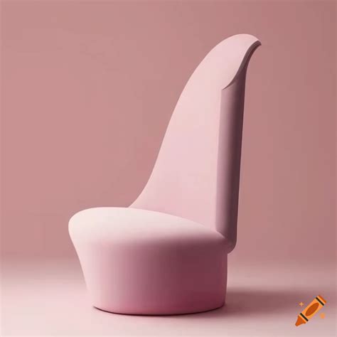 Pastel-colored minimalist art deco chair on Craiyon