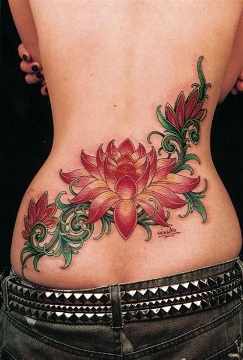 100 Lower Back Tattoo Designs for Women: 2016 | Flower tattoo back ...