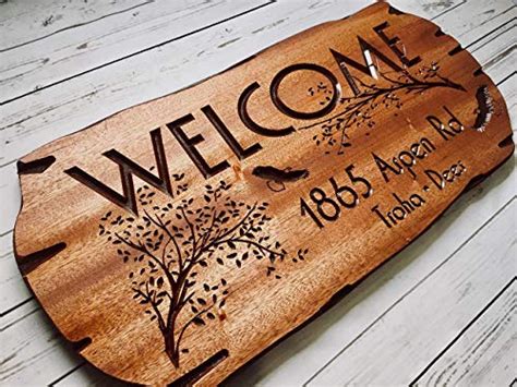 Welcome Sign, Address Sign, Custom Sign, Personalized Sign, Outdoor ...