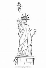 Statue Of Liberty Coloring Page For Kids  Free USA Printable Coloring sketch template