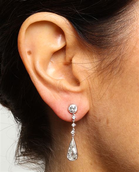 Antique Diamond Tear Drop Earrings – A La Vieille Russie FABERGE, Antique Jewelry, Russian Art ...