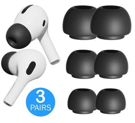 AirPods Pro Eartips Covers - ePacks [Fit in The case] 3 Pairs Silicone ...