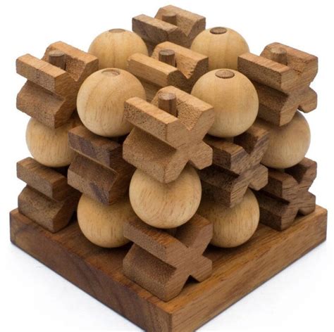 3D Tic Tac Toe Wooden XOXO Game Tic Tac Toe Game Wood Tic - Etsy