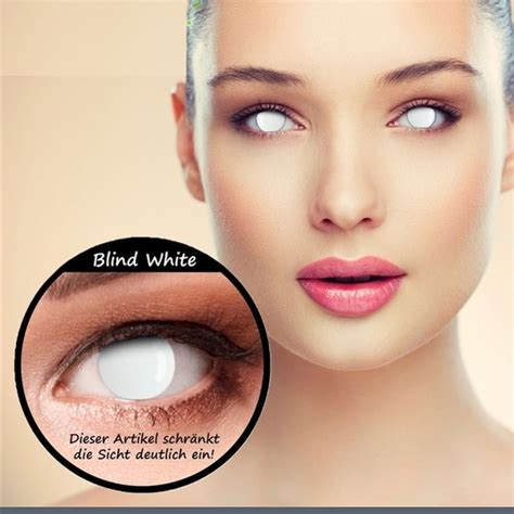 Blind white Halloween contacts in stock #coloredcontacts #halloweencontacts #halloweenmakeup # ...