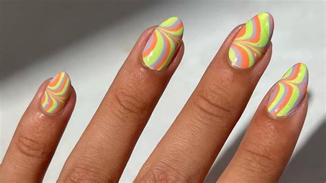 Water Marbled Nail Art Is This Summer's Funkiest Manicure Trend