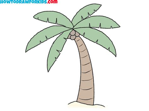 Palm Tree Drawing For Kids