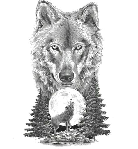 Download Gray Sketch Art Tattoo Artist Motion Wolf HQ PNG Image | FreePNGImg