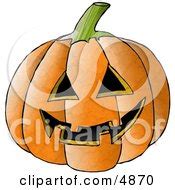 Cartoon Of A Farmer Driving A Truck With Pumpkins In The Bed - Royalty Free Vector Clipart by ...