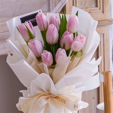 Light Pink Tulips Bouquet
