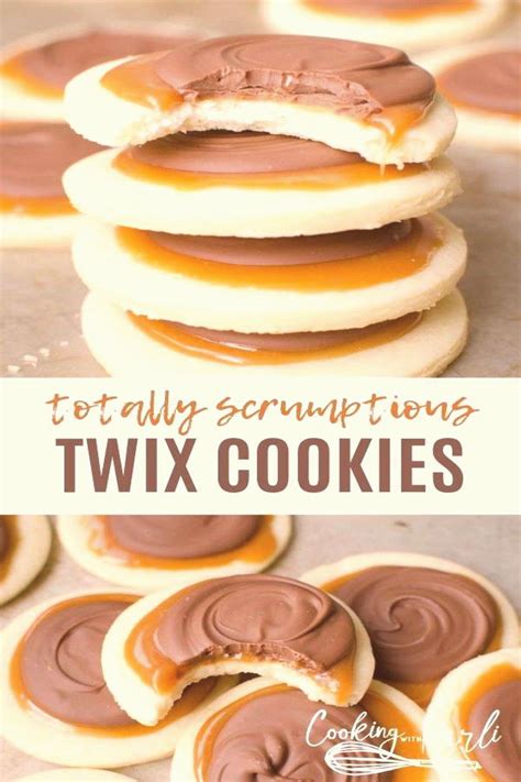 Les Twix Cookies sont une croûte de sucre molle avec un caramel crémeux sur le dessus qui in ...