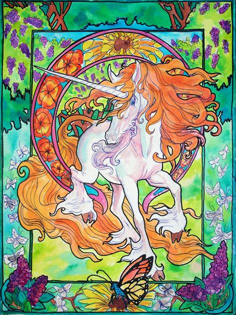 art nuevo unicorn by jupiterjenny on DeviantArt