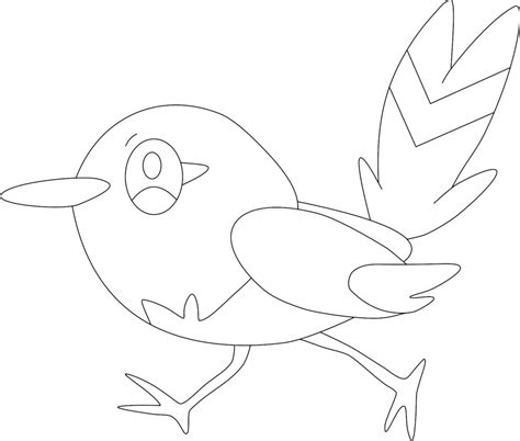 Lineart of Fletchling by InuKawaiiLover on DeviantArt