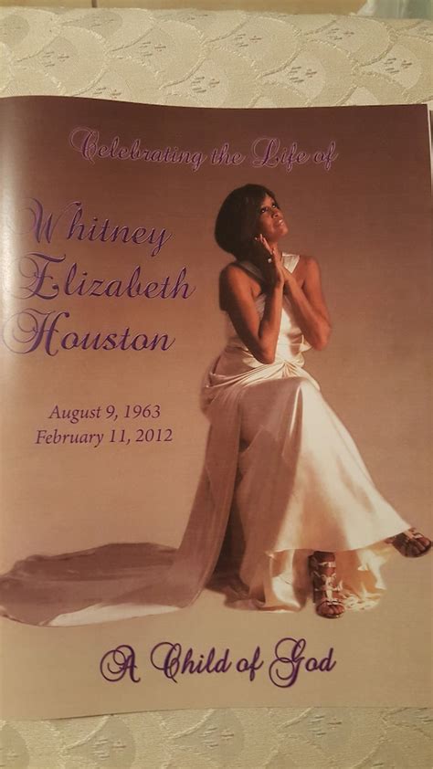 Whitney Houston Funeral Program