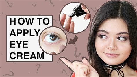 How To Apply Eye Cream Correctly - YouTube