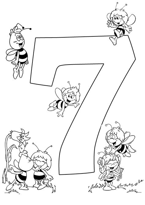 Numbers Coloring Pages for kids printable for free