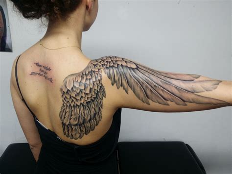 Shoulder Angel Wings Tattoo