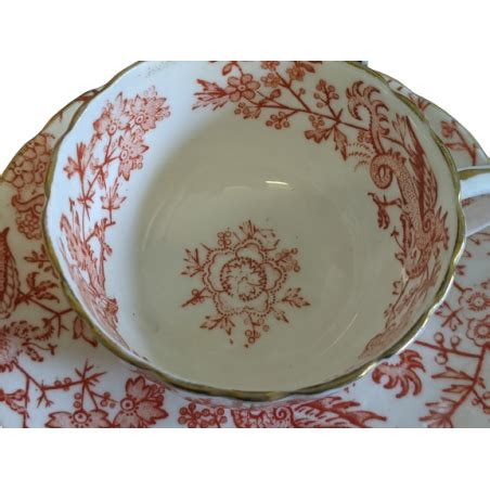 Red and White Chinese Dragon Porcelain Cups & Saucers