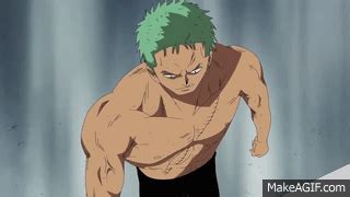 Zoro training hard to become stronger on Make a GIF