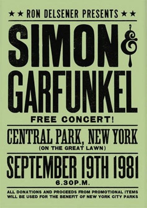 Simon & Garfunkel // The Concert in Central Park (1981) | Poster ...