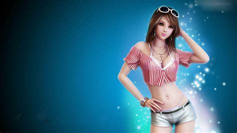 Cute Cartoon Girl 3D Pictures HD Wallpaper