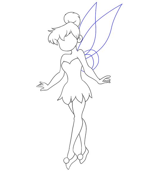 How to Draw Tinkerbell - Really Easy Drawing Tutorial | Tinkerbell drawing, Disney drawings ...