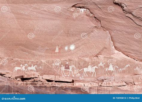 Petroglyph Of The Navajo Nation, Circa 1200-1300 AD, Mystery Valley Indian Ruins, Monument ...