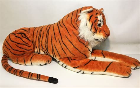 Tiger Plush GIANT Realistic 3' Ft Bengal Jungle Cat Wild Animal Jumbo ...