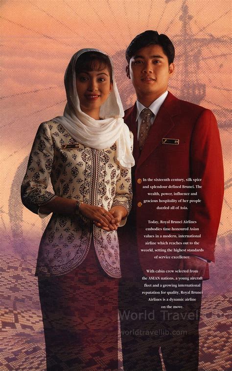 ROYAL BRUNEI AIRLINES 1999 _4, Uniform - stewardess, AIRLINE BROCHURE ...