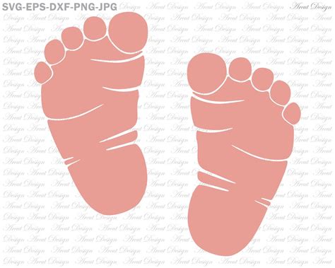 Baby Footprint Svg Monochrome Svg Cut Files Designs Svg | Etsy