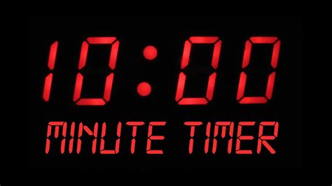 10 Minute Countdown Timer Alarm Clock - YouTube