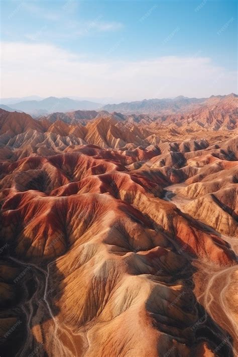 Premium AI Image | The painted mountains of china