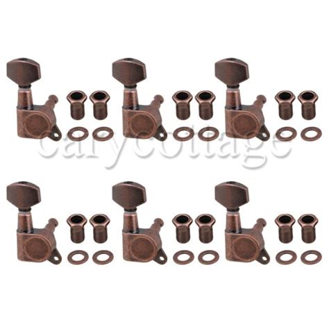 Right Guitar Tuning Pegs Bronze for Electric Guitar Set of 6 | eBay