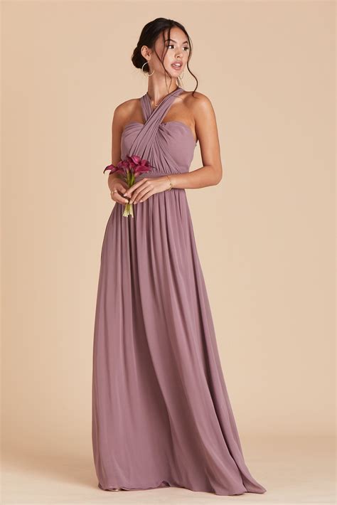 Grace Convertible Dress - Dark Mauve | Godmother dress, Long bridesmaid dresses, Mauve bridesmaid