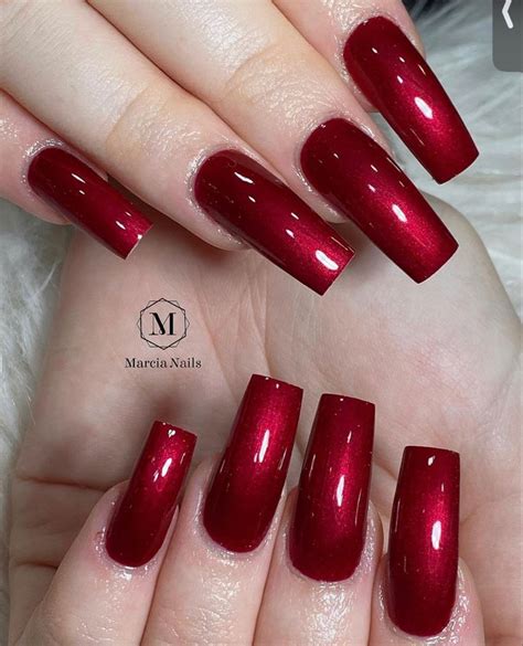 Simple Red Nails | Nail colors, Gel nails, Red nails