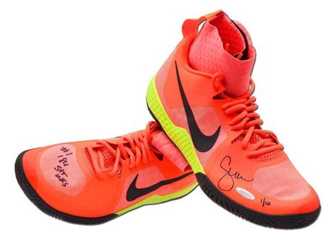 Serena Williams Signed Pair of (2) LE Pink Nike Flare Shoes Inscribed ...