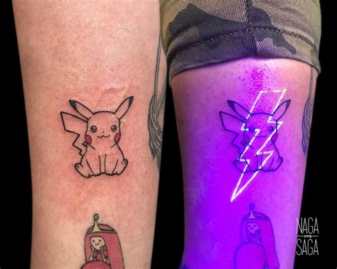 Pikachu glowing • | Uv tattoo, Glow tattoo, Ink tattoo